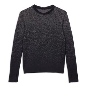 Lululemon - Yogi Crew Thermal Sweater - black/grey - size 6